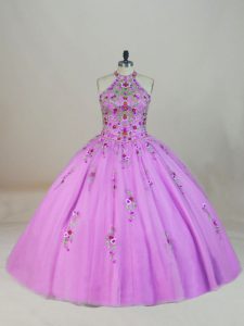 Fashion Ball Gowns Sleeveless Lilac Vestidos de Quinceanera Brush Train Lace Up