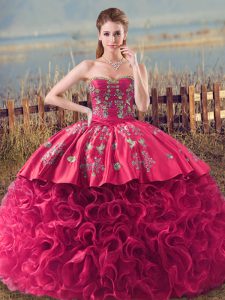 Ball Gowns Sleeveless Coral Red 15 Quinceanera Dress Lace Up