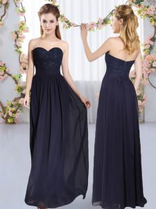 Unique Sleeveless Zipper Floor Length Beading and Lace Damas Dress