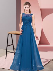 Enchanting Sleeveless Beading and Appliques Zipper Dama Dress for Quinceanera