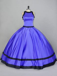 Exceptional Purple Sleeveless Floor Length Ruching Zipper Sweet 16 Quinceanera Dress