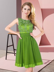 Wonderful Sleeveless Backless Mini Length Beading and Appliques Court Dresses for Sweet 16
