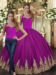 Halter Top Sleeveless Tulle Quinceanera Gown Embroidery Lace Up