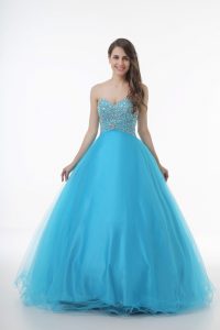 Exceptional Baby Blue Sweetheart Neckline Beading 15 Quinceanera Dress Sleeveless Lace Up