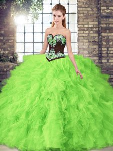 Ball Gowns Sweet 16 Dresses Sweetheart Tulle Sleeveless Floor Length Lace Up
