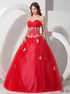 Sweetheart Tulle Appliqued Quinceanera Dress with Beading in Bethlehem PA