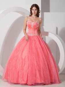 Huntsville AL Appliqued Watermelon Quinceanera Gown Dress Cheap