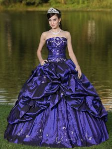 Strapless Beaded Quinceanera Gown Dress in Purple in Johnson City TN