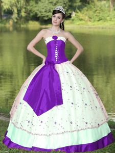 Flowery Strapless Colorful Quinceanera Gown Dresses in Lake Oswego OR