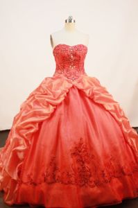 Pick-ups Strapless Sweep Train Orange Quince Dress in Armenia Colombia
