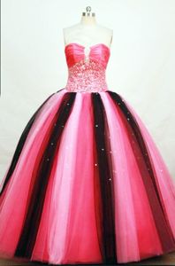 Colorful Strapless Tulle Beading Quinceanera Dress in Cali Colombia