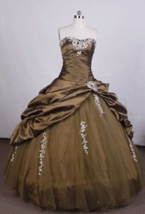 Brown Strapless Beading Pick-ups Quinceanera Dress in Rosario Argentina