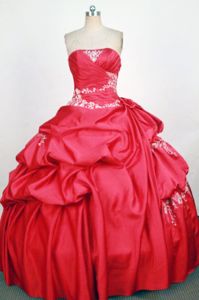 Hot Pink Strapless Beading Pick-ups Quinceanera Dress in Trinidad Bolivia