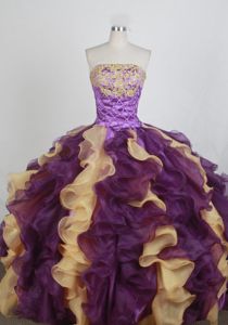 Strapless Applique Ruffle Colorful Quinceanera Dress in Belp Switzerland