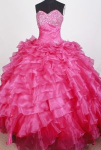 Basel Switzerland Sweetheart Beading Ruched Layers Quinceanera Dress