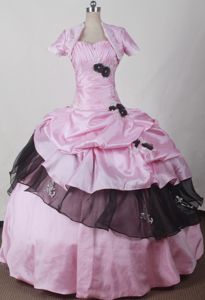 Romantic Sweetheart Pink 2013 Dress for Quince in Brookwood with Flowers