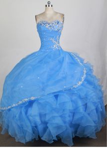 Pretty Sweetheart with Beading and Ruffled Layers Dress For Quinceanera in Clayton