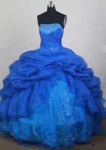 Strapless with Beadings and Appliques Quinceanera Dresses in Columbiana