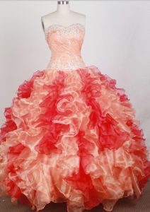 High End Ruffled Beaded Multi-color Sweet 15 Dresses in The Mainstream