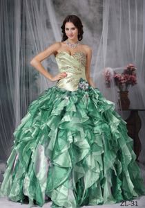 Multi-color Sequins ruching and Ruffled Sweet Sixteen Dresses near Sparta
