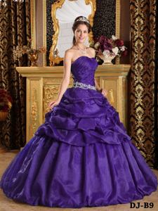 Pick Ups Beading and Ruching Dress For Quinceanera in West Virginia WV