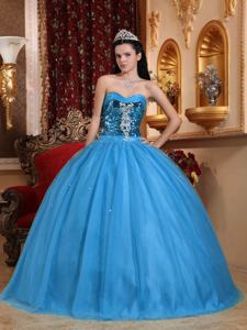 Popular Sequined Sweetheart Tulle Quinceanera Dress Full-length in Beaumont