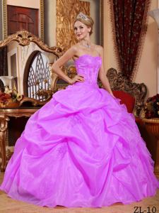 Purple Strapless Appliqued Organza Quinceanera Gown Full-length in Memphis