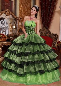 Multi-color Sweetheart Quinceanera Gowns in Floor-length with Ruffles
