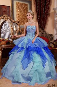Sweetheart Princess Multi-color Dress for Quince with Appliques in Boaz