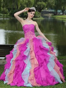 Top Colorful Ruffled Appliqued Quinceaneras Dresses in Tarija Bolivia