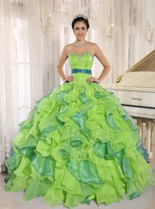 High-class Two-Toned Ruffled Quince Dresses in Corrientes Argentina