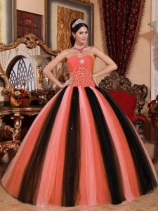 Multi-colored Sweetheart Tulle with Beading Quinceanera Dress in Dublin