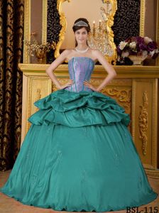 Purple and Green Bodice Dress For Quinceanera with Pick Ups in Mill Creek