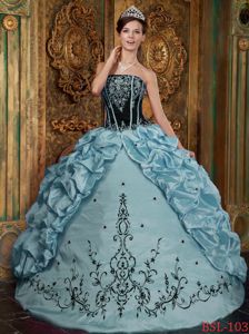 Cheap Embroidery and Pick Ups Ball Gown Quinceanera Gowns near Amboy