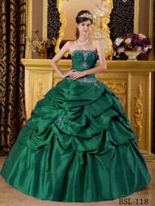 Ruche Diamonds Pick Ups and Appliques Quinceanera Dresses in Spencer