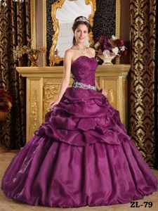 Sweetheart Sweet Sixteen Quinceanera Dress with Pick Ups and Embroidery