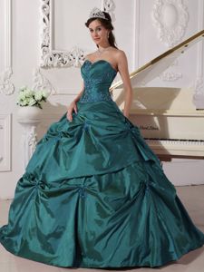 Sweetheart Taffeta Quinceanera Gown Dresses with Appliques in Carlisle PA