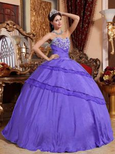 Sweetheart Taffeta Quinceanera Gown Dress with Appliques in Whyalla SA