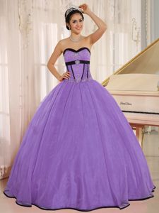 Sweetheart Quinceanera Dress with Beading Oganza in Lavender in Cochabamba