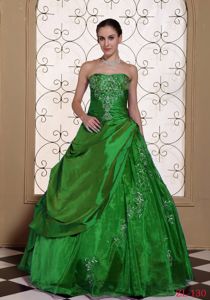 Modest Embroidery Quinceanera Dresses in Green near Berkeley Springs
