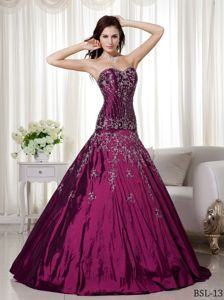 Princess Sweetheart Dress For Quinceanera with Embroidery in Davis