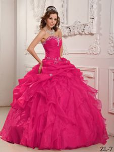 Stylish Beaded Embroidery Pick Ups and Ruffled Layers Quinceanera Gown