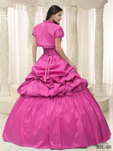 Taffeta Sweetheart Appliqued Lace Up Quinceanera Gown Dress in Mejillones