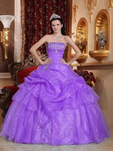 Purple Strapless Dress For Quinceaneras in Barranquilla Colombia
