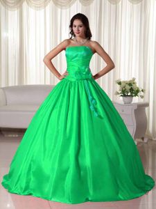 Bright Green Strapless Full-length Quinceanera Gown Dresses in Las Vegas