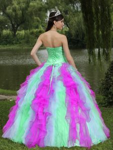 Cute Colorful Sweetheart Sweet Sixteen Dresses with Ruffles in Sunnyvale