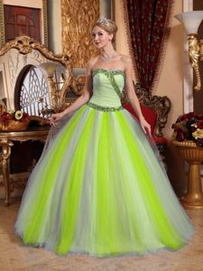 Muti-color Sweetheart Beaded Exquisite Tulle Sweet 15 Dresses in Bridgeport