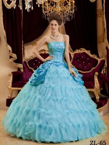 Ruffled Layers Embroidery Decorated Quinceanera Dresses near Buckhannon