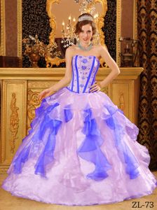 Multi-color Ruffles and Embroidery Quinceanera Gowns in Parkersburg