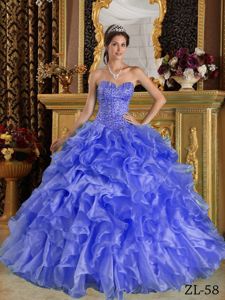 Ruffles Sweet Sixteen Quinceanera Dresses with Beaded Bodice near Colville